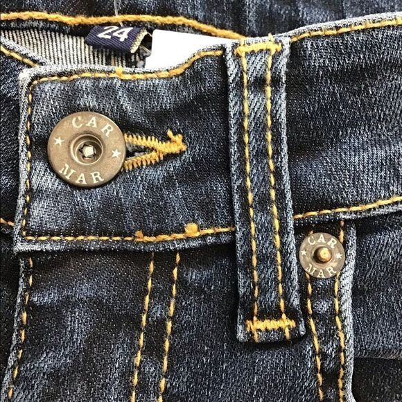 CARMAR Blue Bell Bottom Denim Jeans New Size 24 - Picture 7 of 11